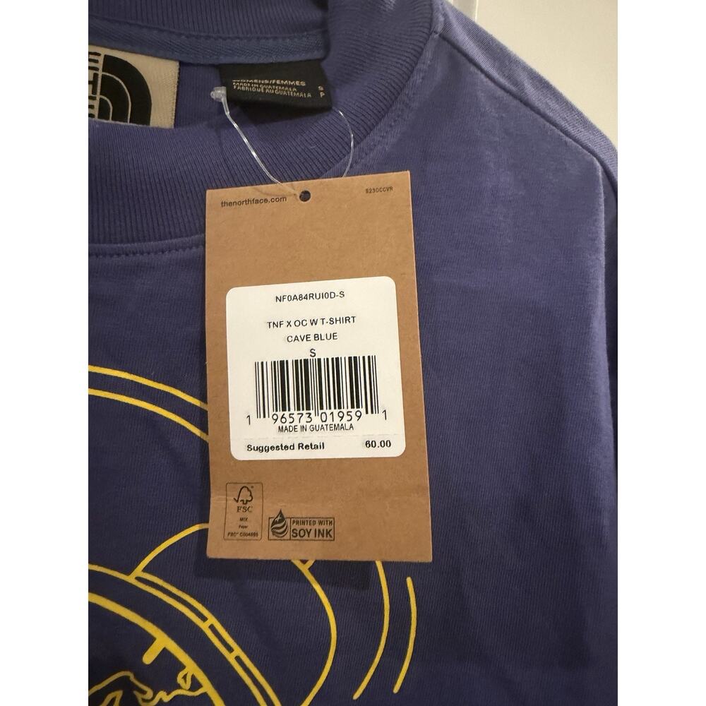 The North Face Women's Graphic Print Crew Neck T-Shirt Blue Size S - Picture 2 of 4